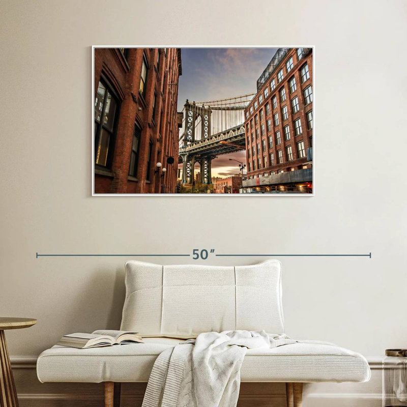 Architecture de New York, Cadre flottant blanc, 40 po x 27 po