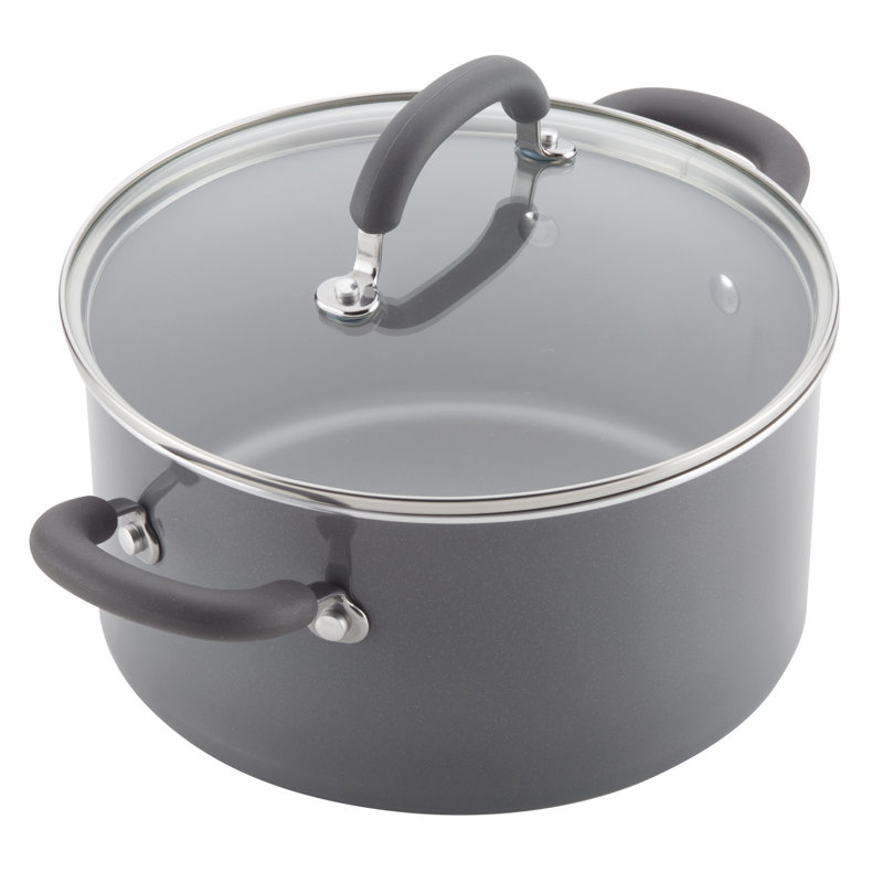 Rachael Ray Create Delicious Aluminum Nonstick Cookware Induction Cookware Set, 13-Piece, Gray Shimmer