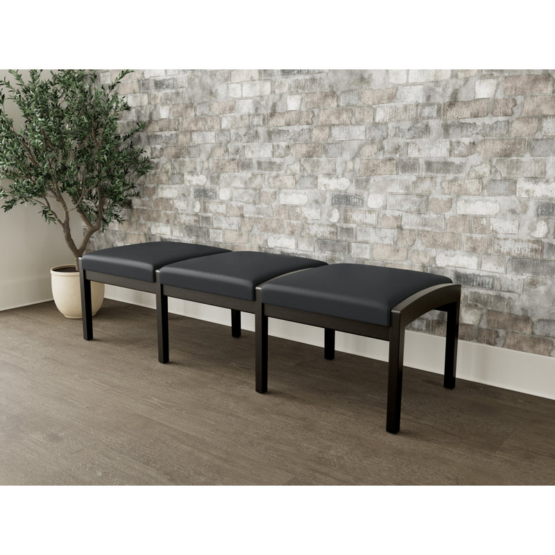 Banc en bois 3 places Lenox, Noir, noir, noir, noir, Modena graphite
