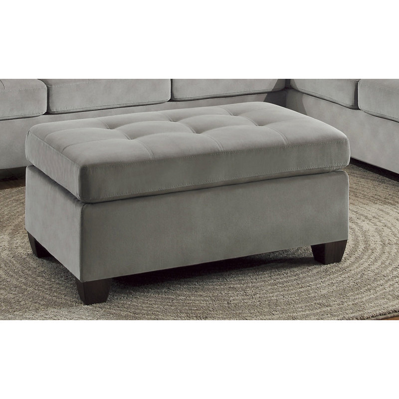 1 repose-pieds capitonné en microfibre
