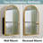 30"W×39"H Recessed or Surface Mount Arch Medicine Cabinet with Mirror with Metal Frame with Adjustable Shelf-990528480-996555121