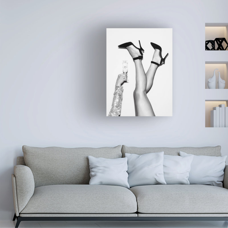 Art sur toile, noir et blanc, H 14 po x l 19 po