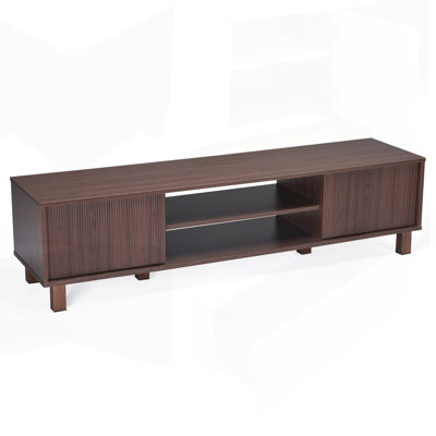 Modern TV Stand for Up to 70'' TVs, Large Media Console with Storage & Open Shelves, Stylish Entertainment Center for Living Room