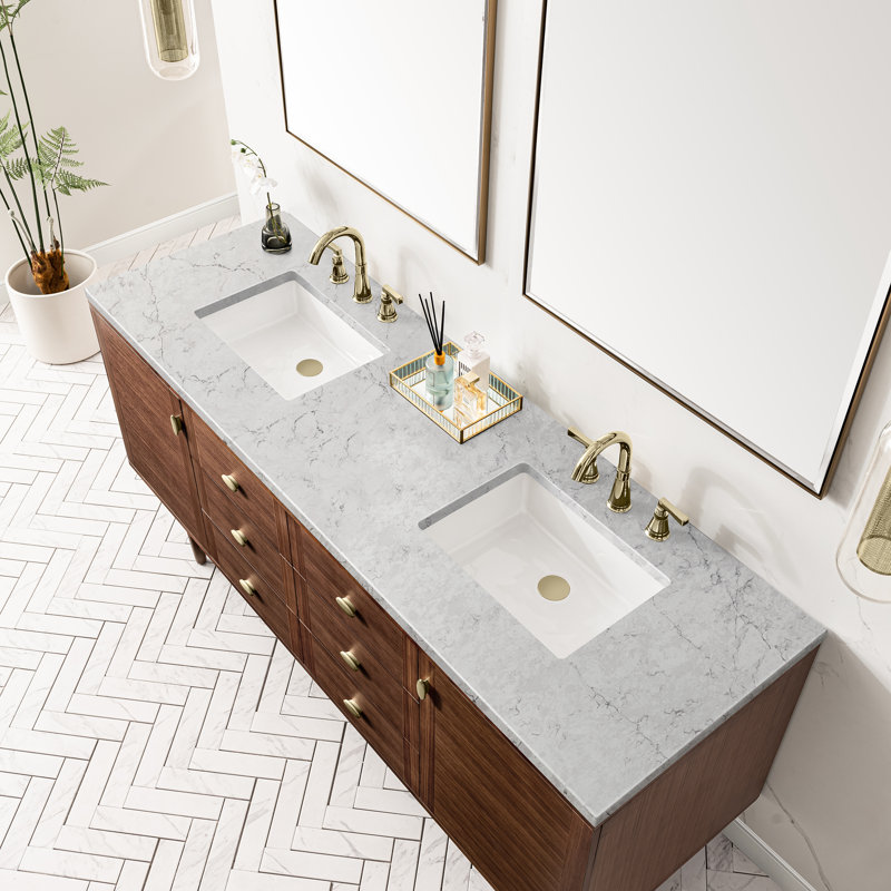 Amberly 72'' W Vanity, Eternal Jasmine Pearl, 72"