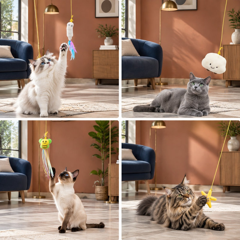 0.98 " H Cat Toys