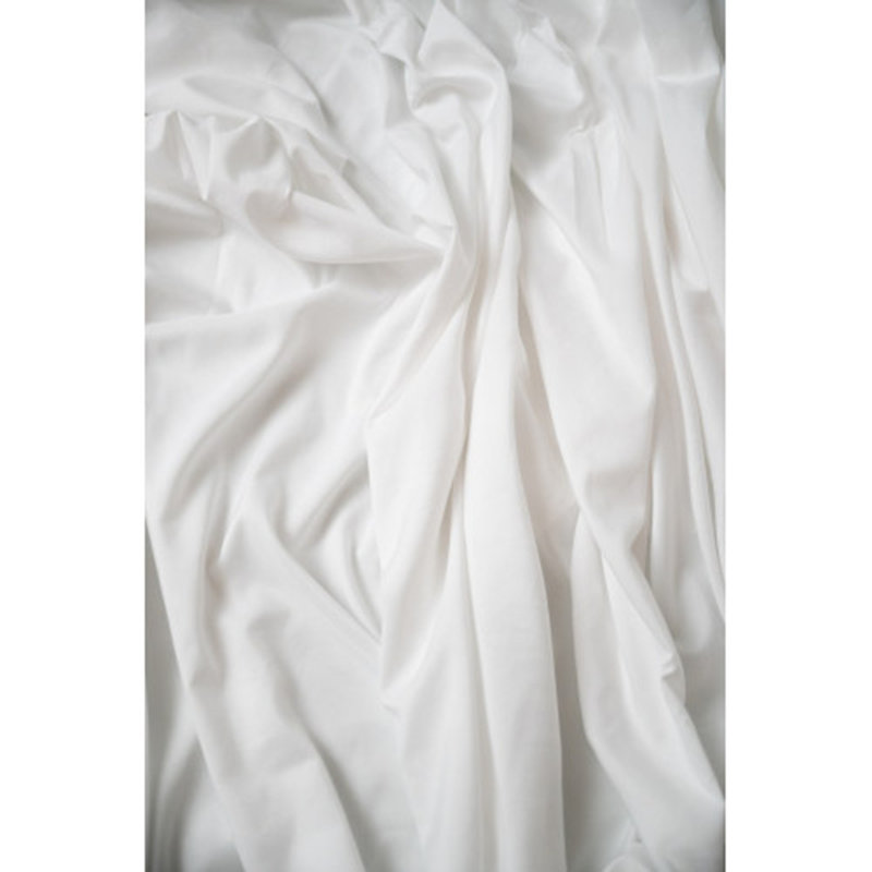 Ensemble de draps en rayonne de bambou 4 pièces Sleep, Ensemble de draps pour lit simple avec deux taies , Blanc