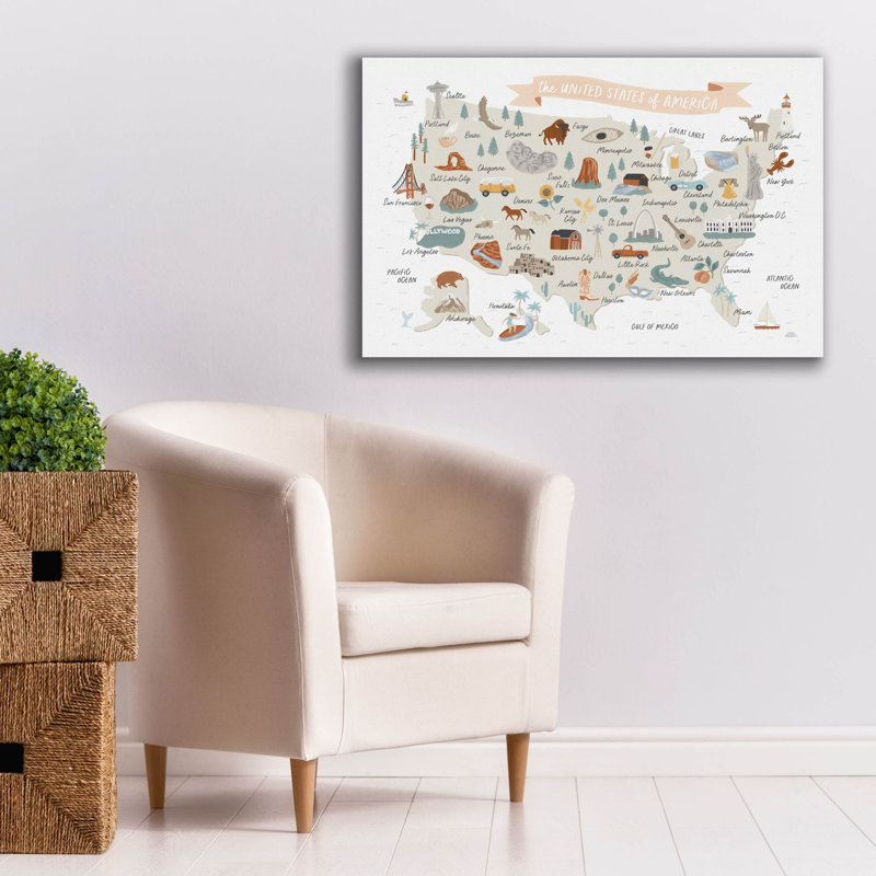 «Around The World 2» par Laura Marshall, art mural sur toile, H 26 po x l 40 po x P 1,5 po