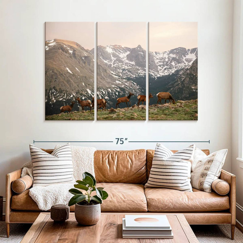 Brampt Deer Gang, 42" H x 65" W