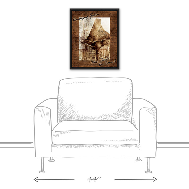 Piano, reproduction d'art sur toile, H 21,75 po x l 17,75 po
