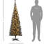 Arbre de 59,1 po de hauteur avec 160 lumières, 294 pointes et arbre de décoration noir de 5 pi de hauteur