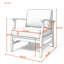 Ensemble de 2 fauteuils club d'extérieur en bois d'acacia avec coussins résistants à l'eau et panneau à lattes-133985586