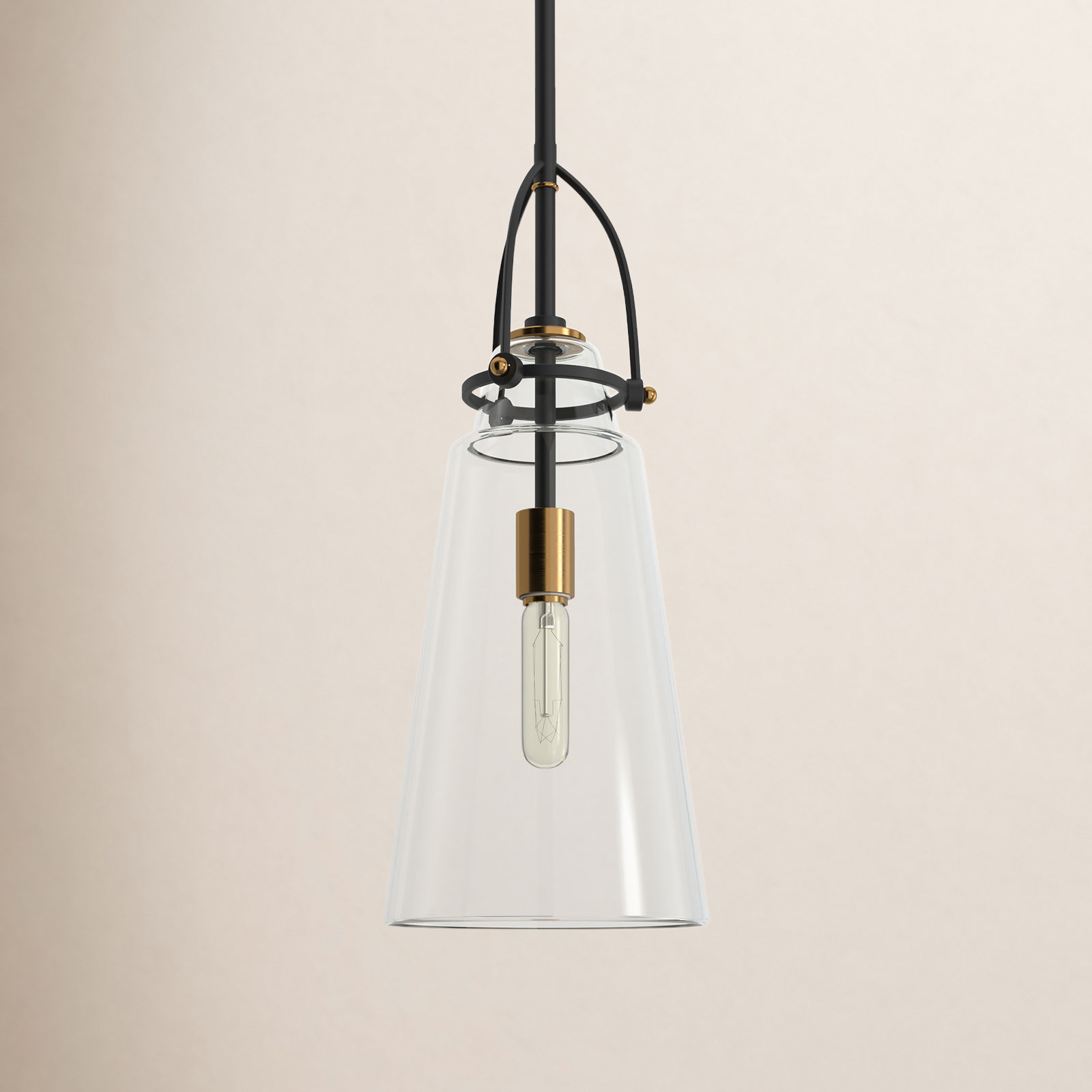 Single Light Glass Dimmable Pendant