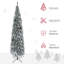 Arbre de Noël artificiel mince enneigé 9 pi de hauteur avec des branches réalistes et 1014 pointes