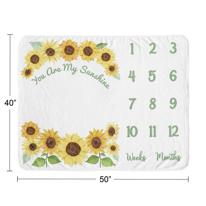 Couverture pour bébé en molleton Sunflower