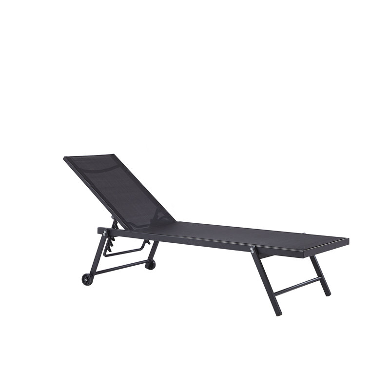 Deardorff 198cm Long Reclining Single Chaise, Black