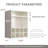 Wall Mounted Wine Bar Cabinet with Adjustable Shelves