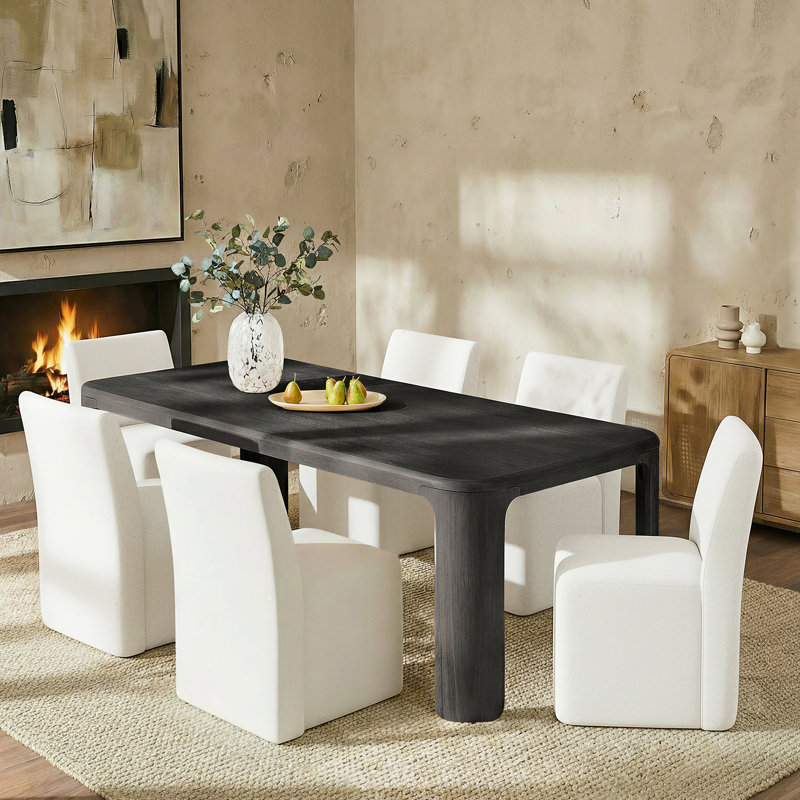 Table de salle à manger Waynesville Guillerme, Noir