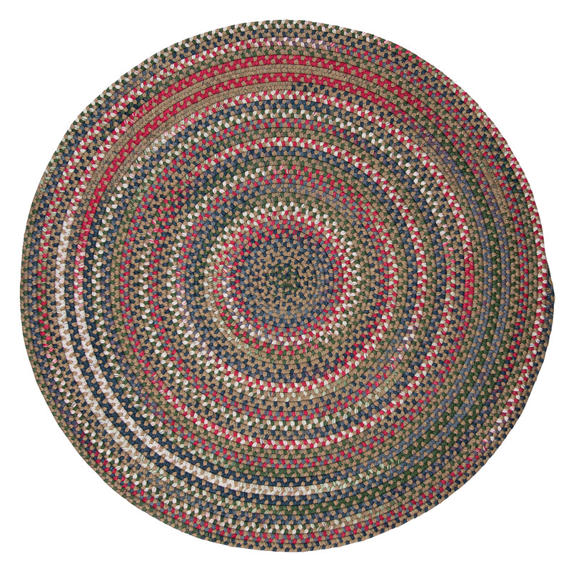 Tapis réversible Roxborough Park - beige paille, Rond 3 pi