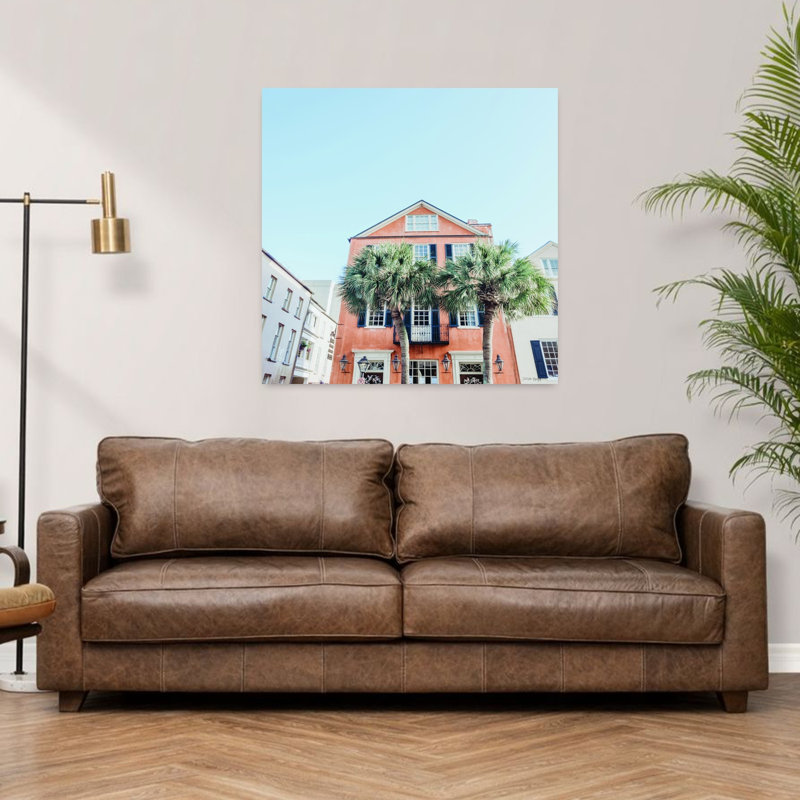 Charleston, palmiers abstraits, palmiers, art tropical, H 36 po x l 36 po