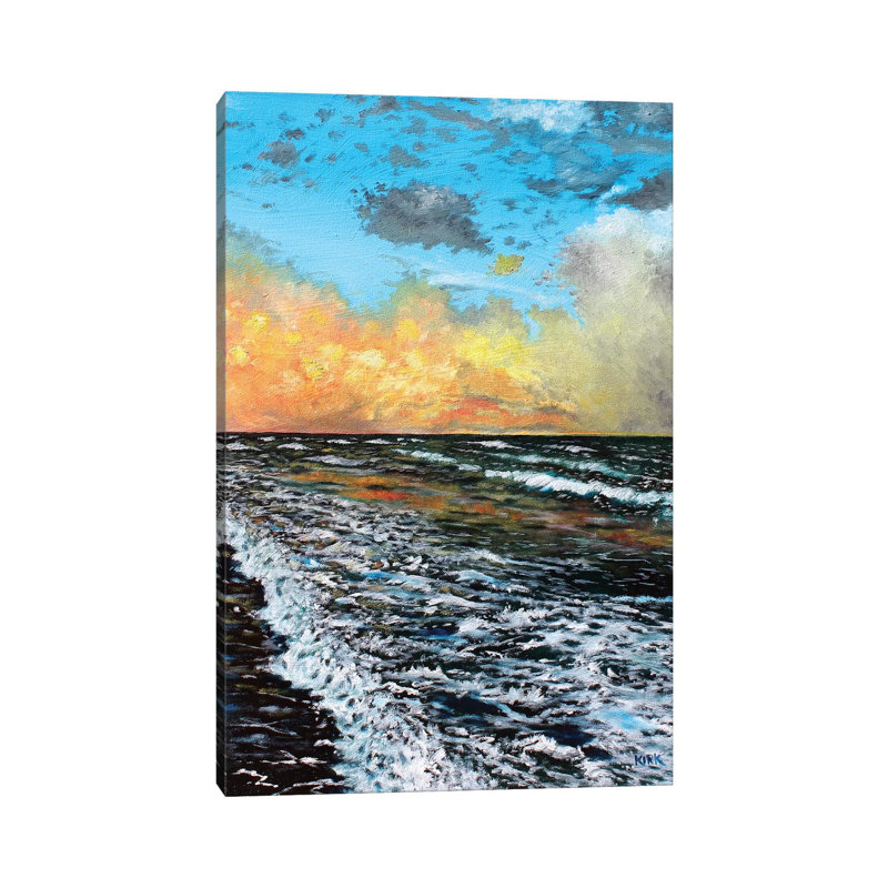 Ocean Sunset by Jerry Lee Kirk - Wrapped Canvas Gallery-Wrapped Canvas Giclée
