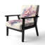 Rose et rose mauve - Fauteuil rembourré moderne