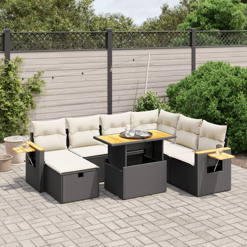 Vidaxl Garden Sofa Set Black