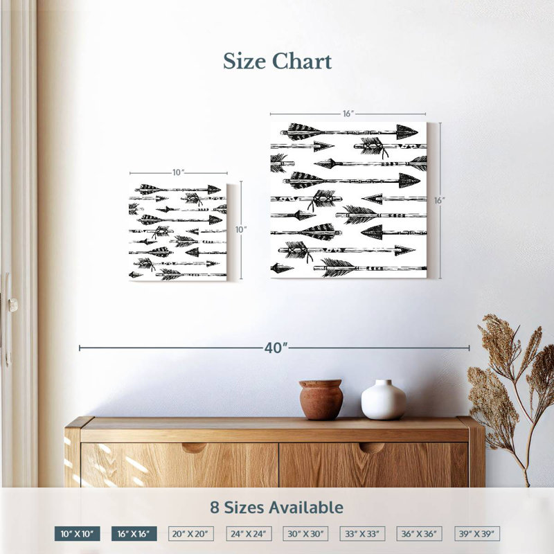 Sireci Tribal Arrows Pattern, 10" H x 10" W