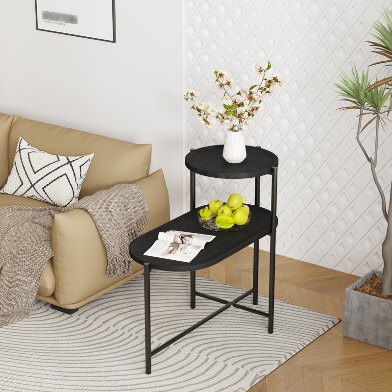 Table moderne noire avec espace de rangement supplémentaire pour les salles à manger, Noir