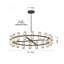 Lustre en cristal moderne à DEL de 36 pouces de luxe avec lumières décoratives simples pour la salle à manger, pour la décoration intérieure-144003710-144003708