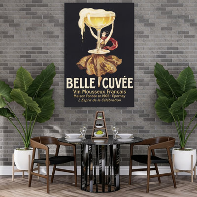 Joyful Champagne Flapper Elegant Retro Vintage Wall Art Print by Andreas Magnusson - Wrapped Canvas Print