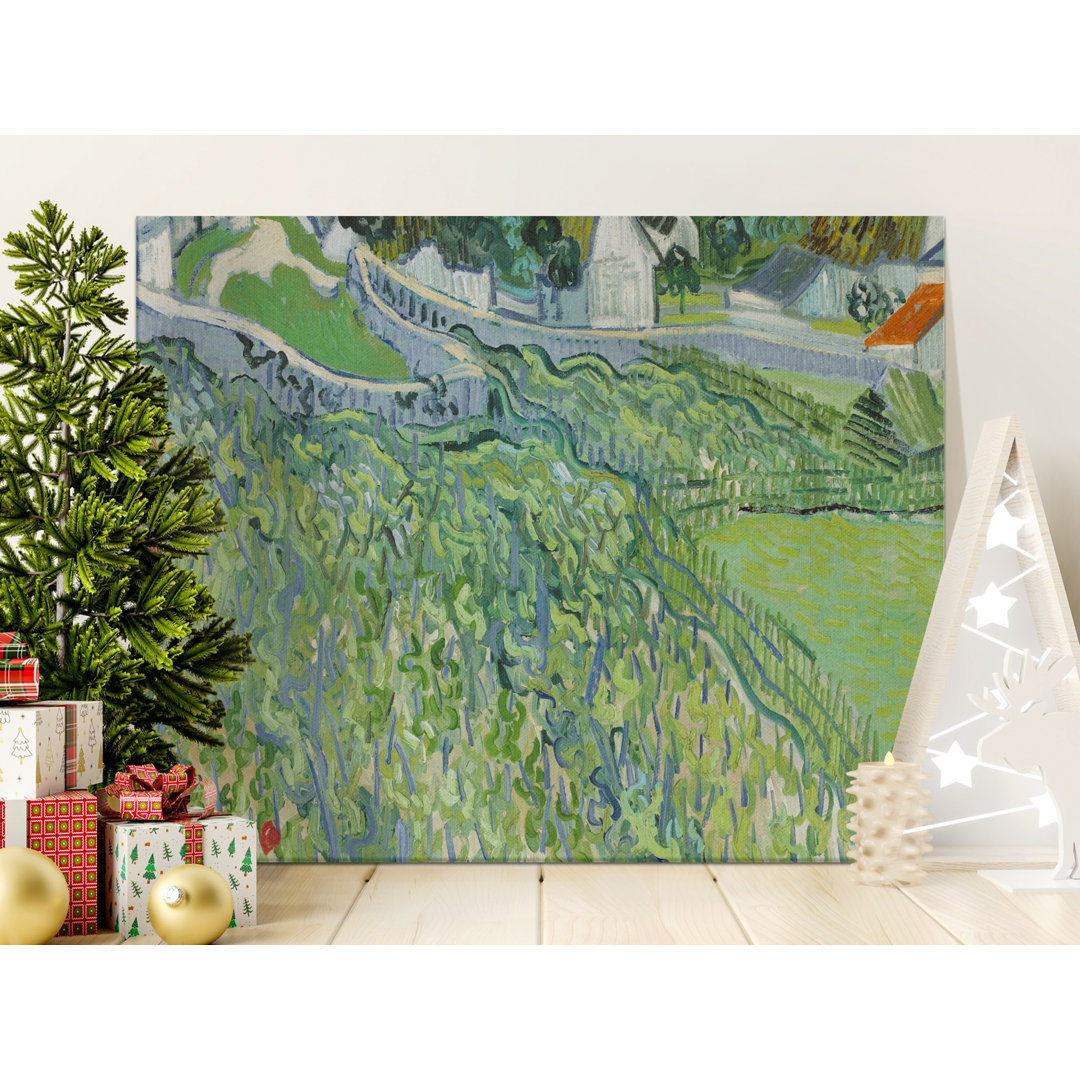 Painterly Village Green Garden Canvas