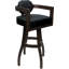 Tabouret de bar pivotant en bois Camili sur base en S-1917114446-1938551397-1940356420