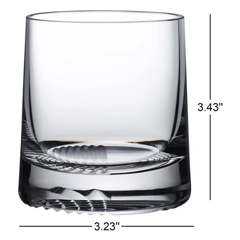 Alba Whiskey Lead Free Crystal Glasses, 8.75 Oz