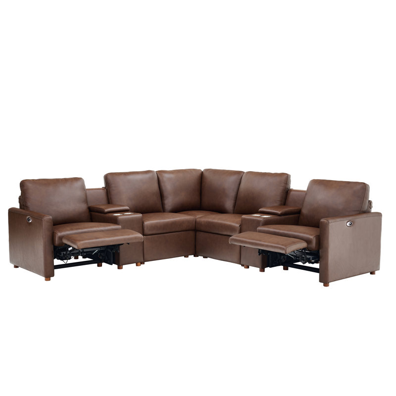 Canapé modulaire inclinable The Seaside, Espresso Top Grain Leather
