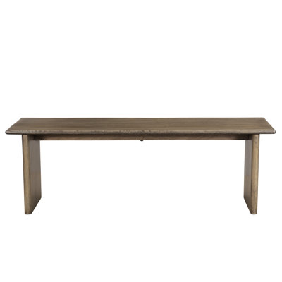55" Brown Solid Wood Dining Bench