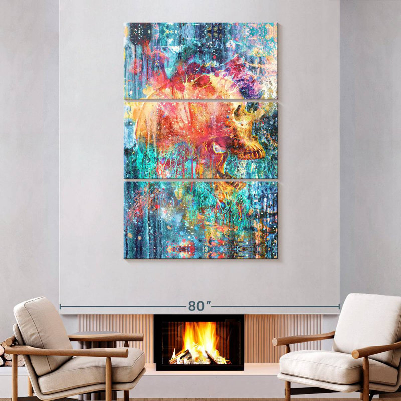 Kerner Splatter Skull, 74" H x 48" W