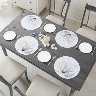 Avanti Starfish Set of 4 Round Placemats