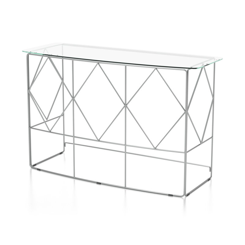 Hilkea 45.5'' Glass Top Console Table