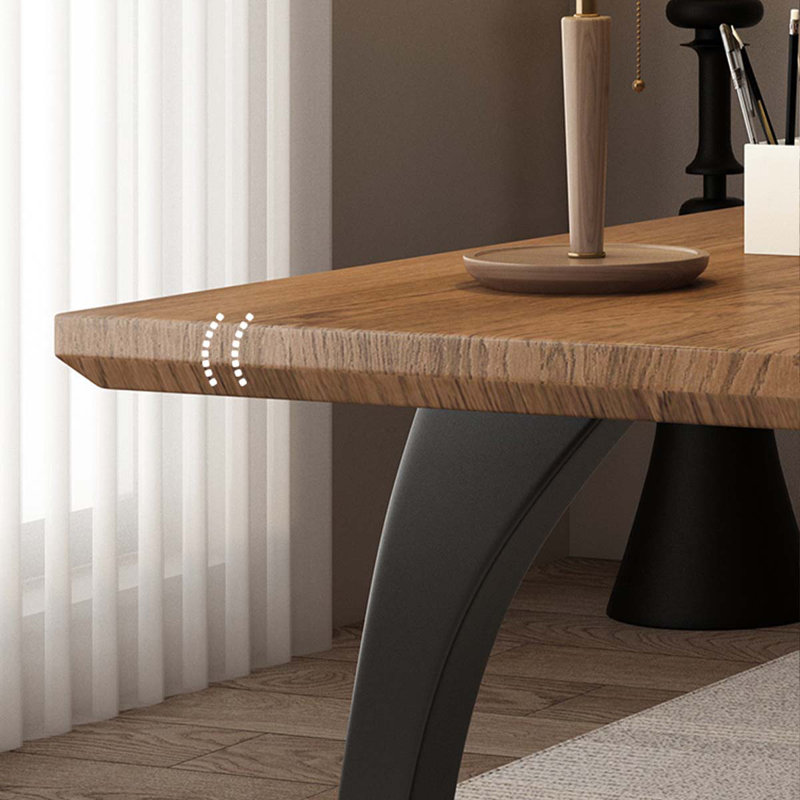 Table de conférence rectangulaire en bois massif 62,99 "Minimalist Retro, 29.53" H x 62.99" W x31.5" D
