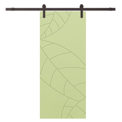 Hollow Paneled Painted without Installation Hardware Kit Barn Door