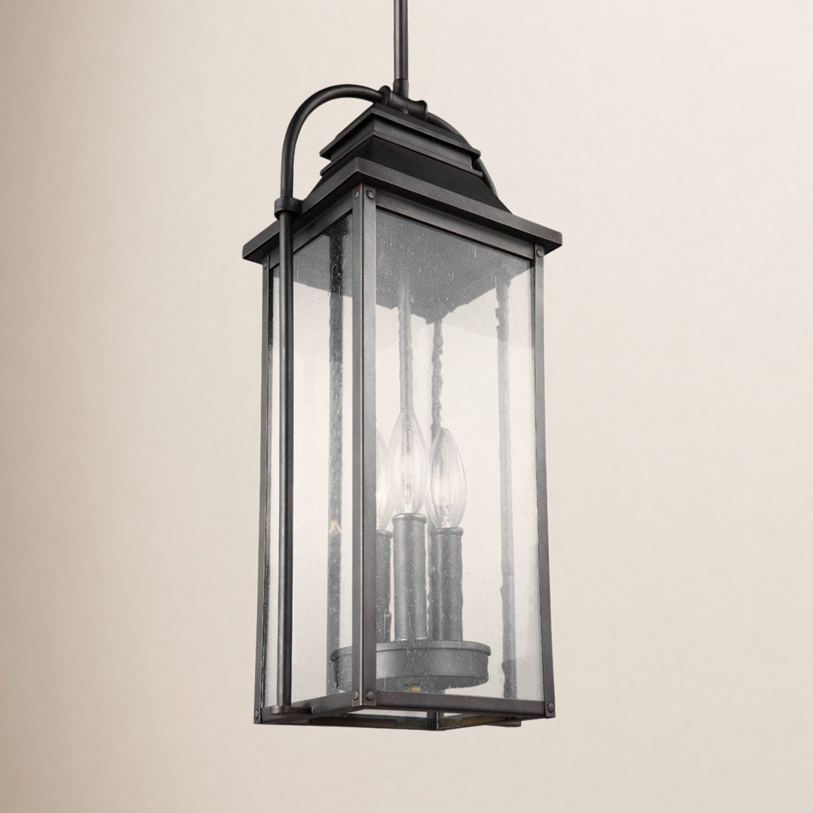 Newson Outdoor Hanging Lantern, Antique Bronze