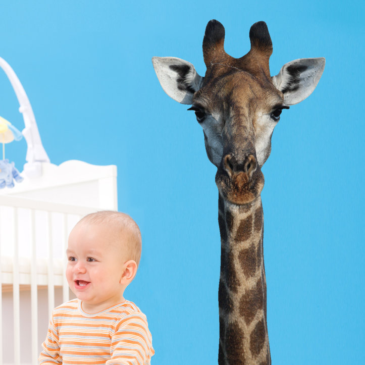 Décalcomanie murale giraffe , H 72 po x l 36 po