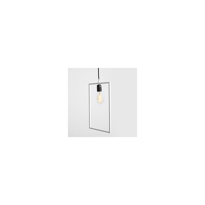 1 - Light White Square/Rectangle Pendant, White, 190cm H x 25cm W x 5cm D