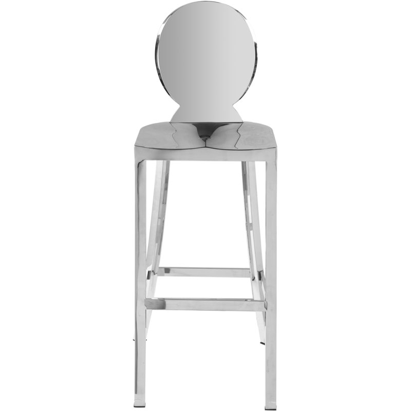 Maddox Counter Stool with Metal Frame, Chrome