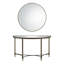 Console avec miroir, miroir et finition laiton antique