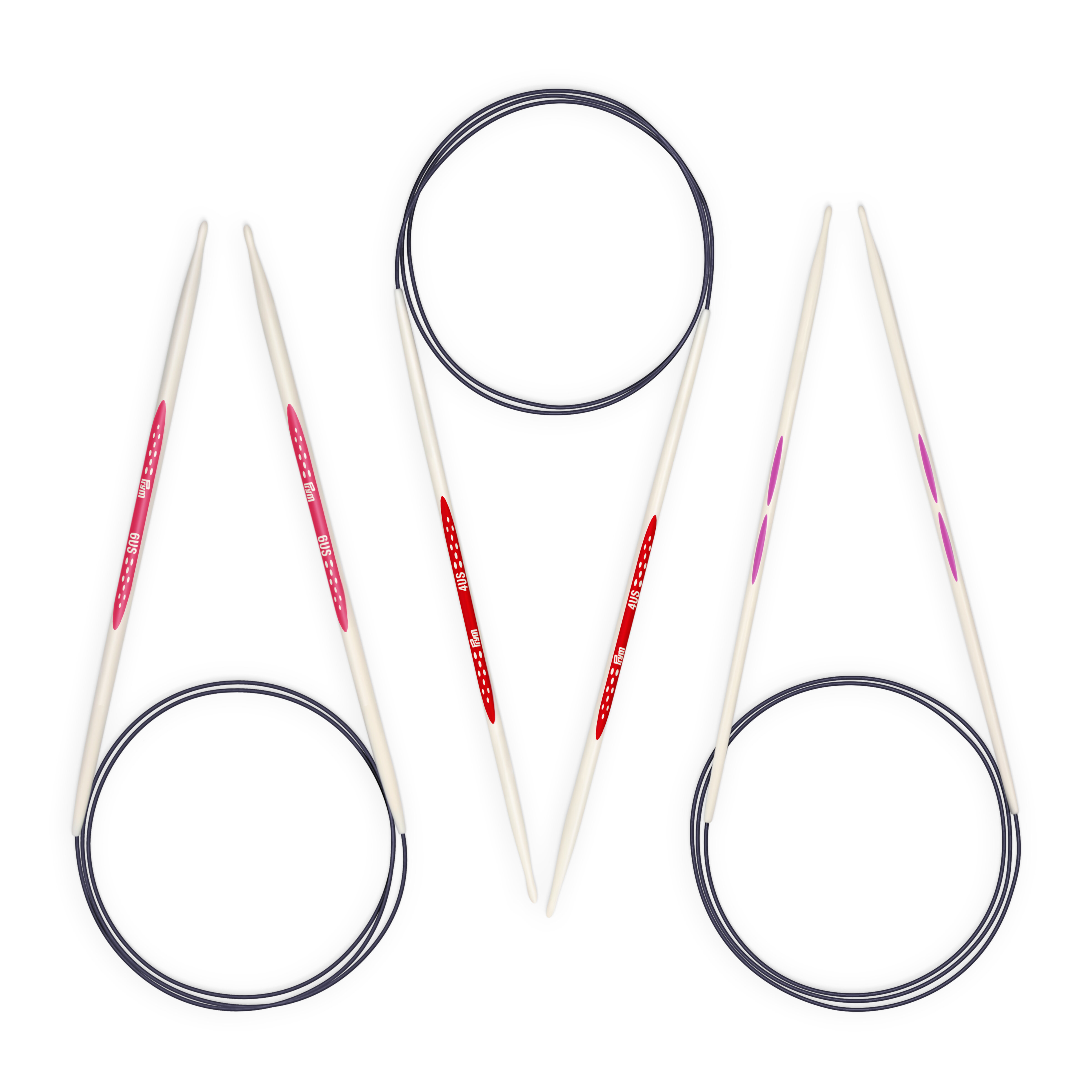 Prym Ergonomics 32 Circular Knitting Needles Set, US 2, 4 & 6 