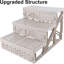 Escalier pour chien antidérapant à 3 marches pour chats et chiens, plastique pliable avec tapis lavable pouvant supporter jusqu'à 50 lb-836847948