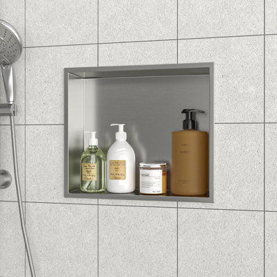 15" x 13" Stainless Steel Shower Niche