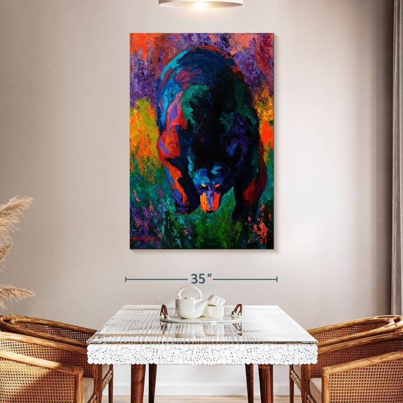Ours noir broyé Brampt, H 51 po x l 34 po