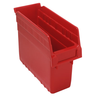 Economy Shelf Bin, nesting, (7) divider slots, rear hanglock, molded-in label holder, polypropylene